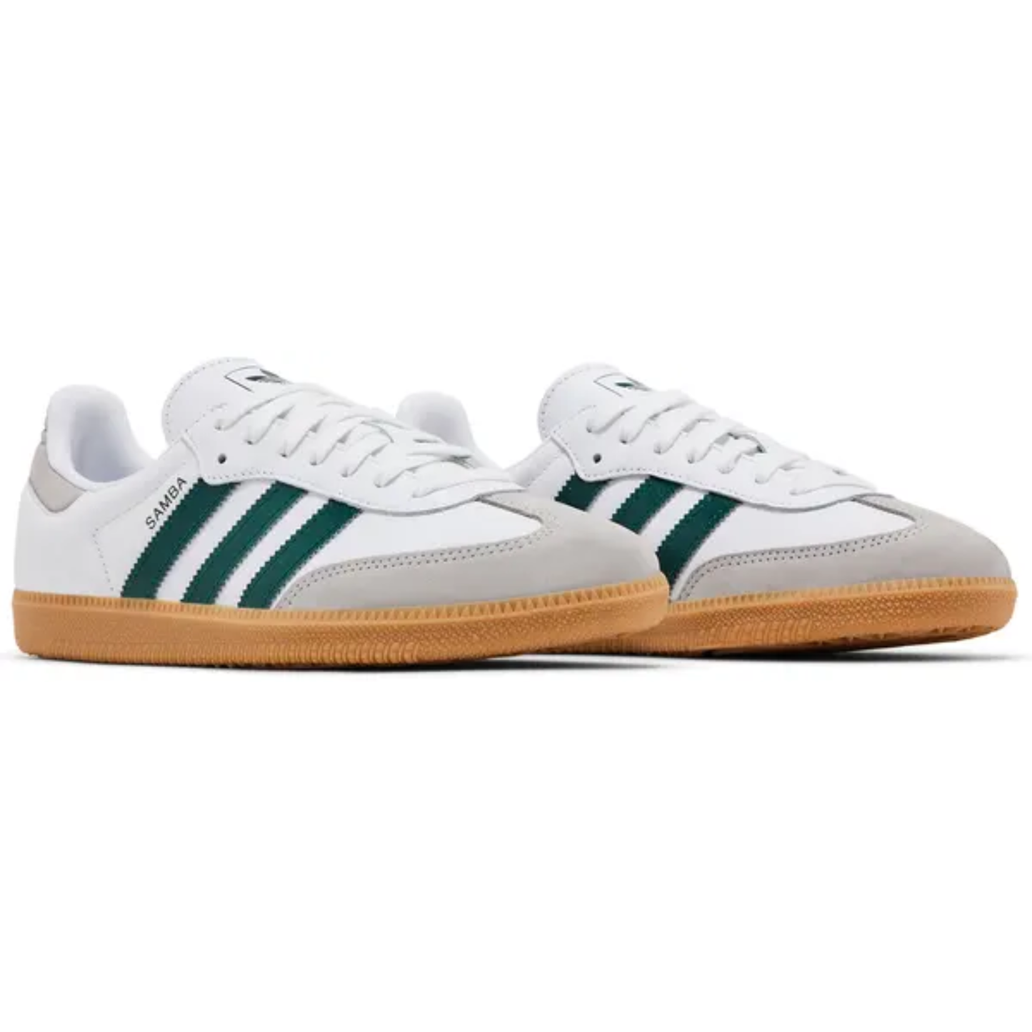 Adidas Originals Women's White/Green Samba OG Sneakers, JI2724 (No Box)