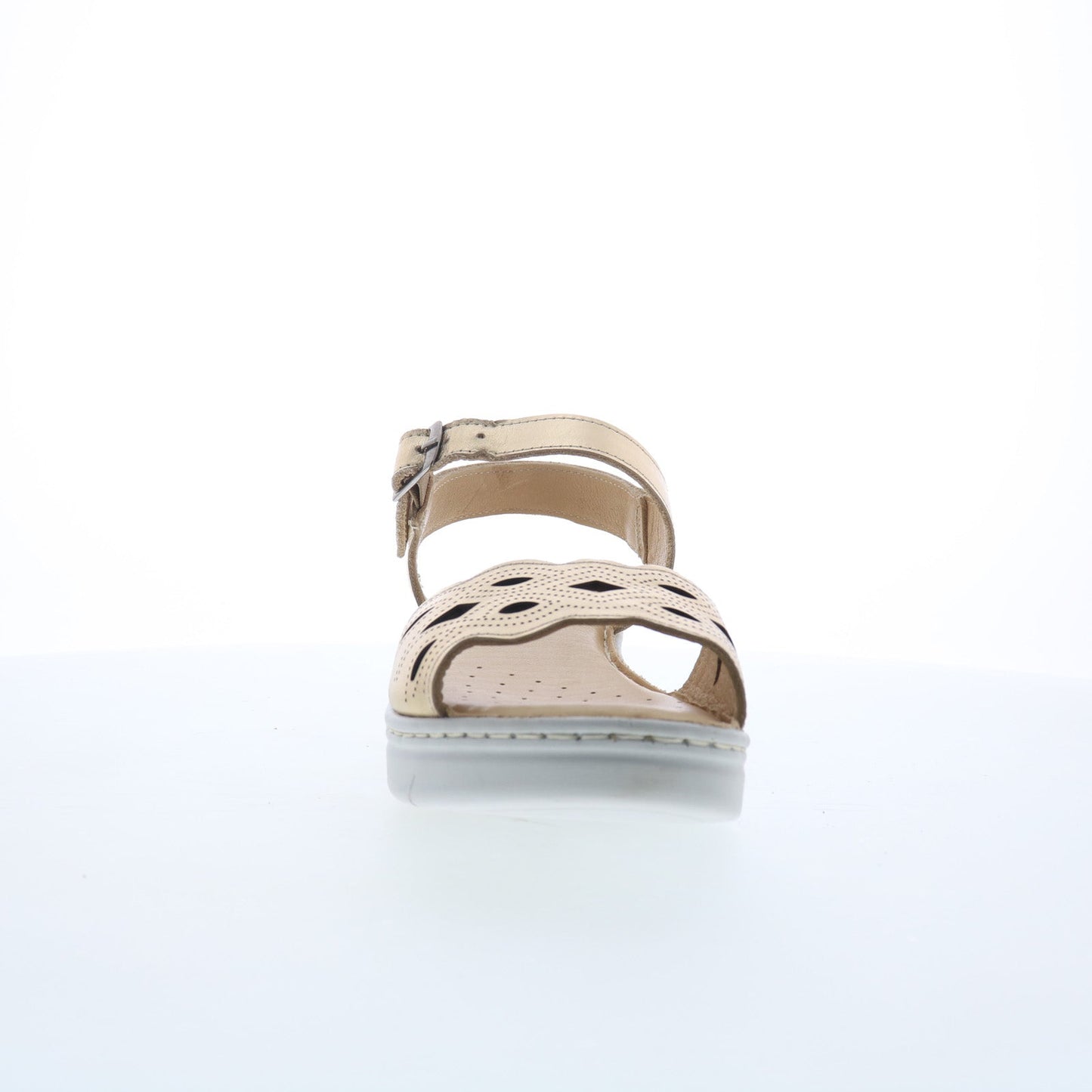 Miz Mooz Elm Womens Gold Leather Hook & Loop Strap Sandals Shoes