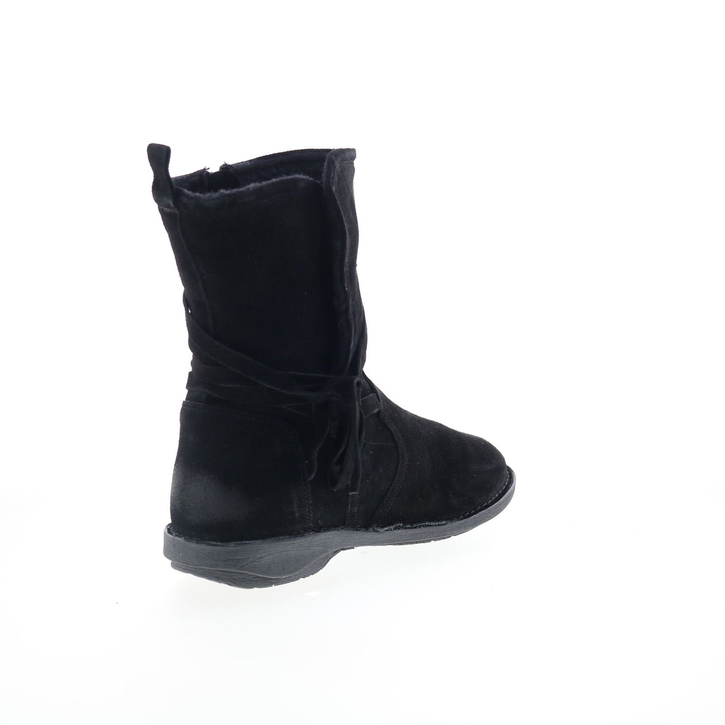 Miz Mooz Prance Womens Black Leather Zipper Casual Dress Boots