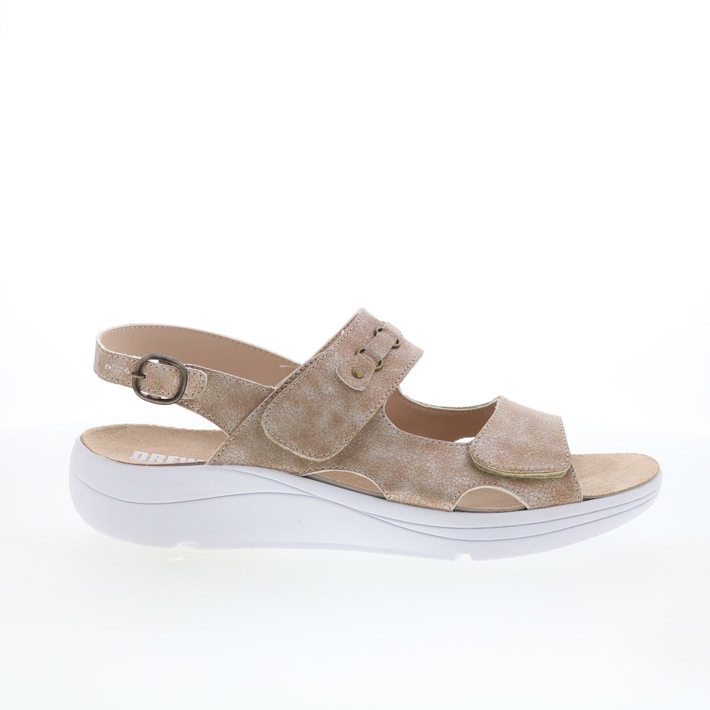Drew Selina 17203-70 Womens Brown Wide Synthetic Slingback Sandals Shoes