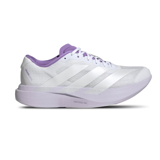 Adidas Women's White/Purple  Adizero Evo SL Sneakers, KI6958