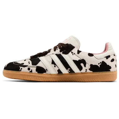 Adidas Originals Women's Brown/Cow Print Samba OG Sneakers, JR1256