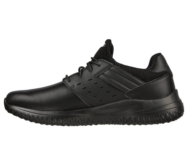 Mens Wide Fit Skechers Street Wear Delson 3.0 210308 Luxury Walking Trainers - Black