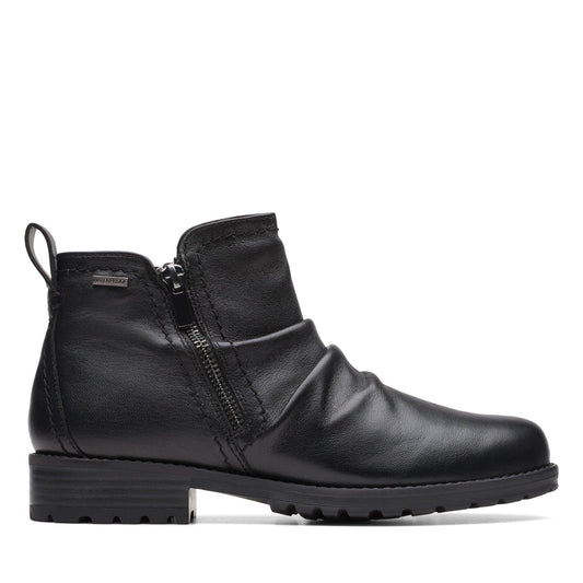 Clarks Aspra Walk Waterproof 26175203 Womens Black Ankle & Booties Boots