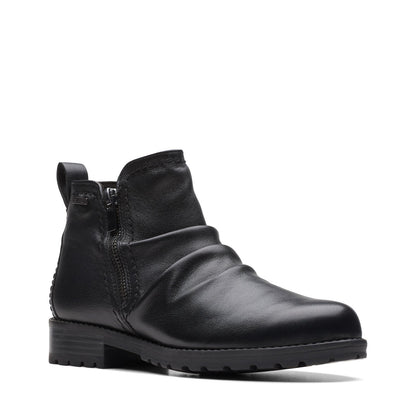 Clarks Aspra Walk Waterproof 26175203 Womens Black Ankle & Booties Boots