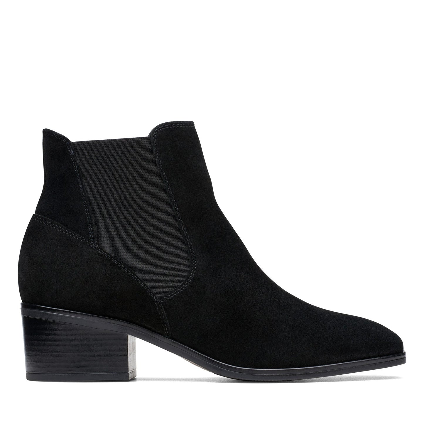 Clarks Amser West 26175876 Womens Black Suede Ankle & Booties Boots