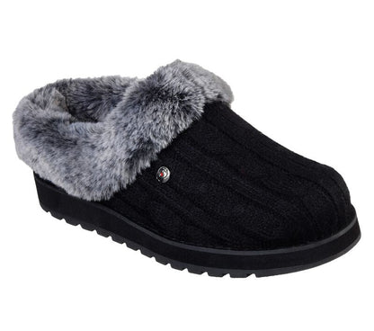 Womens Wide Fit Skechers Bobs Ice Angel 31204W Mule Slippers