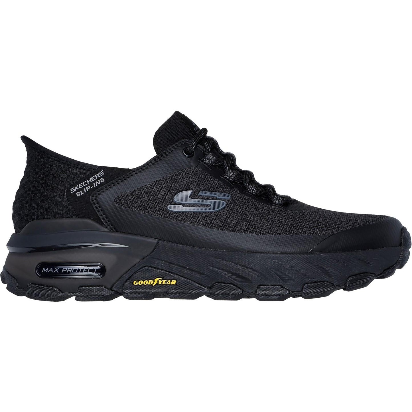 Men's Wide Fit Skechers 237309 Slip-ins Max Protect Assembly Trainers - Black