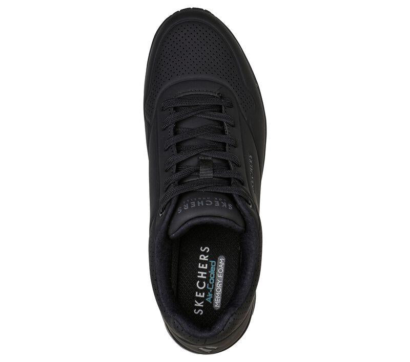Men's Wide Fit Skechers 52458 Uno - Stand On Air Walking Trainers