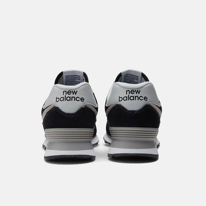 Men's Wide Fit New Balance ML574EVB Walking/Running Trainers - Exclusive - Black/White ENCAP Width 4E