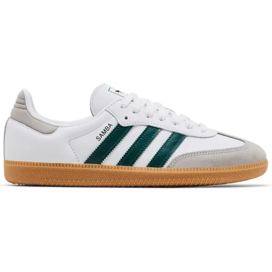 Adidas Originals Women's White/Green Samba OG Sneakers,  JI2724 (No Box)