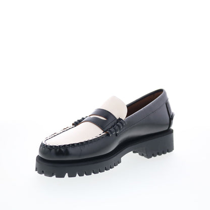 Sebago Dan Lug 7002IJ0-987 Womens Black Loafers & Slip Ons Penny Shoes