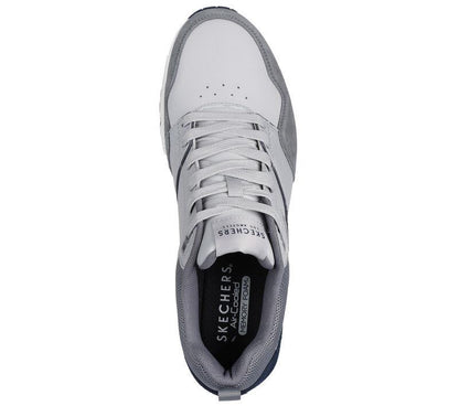 Men's Wide Fit Skechers 183020 Uno Retro One Trainers - Grey