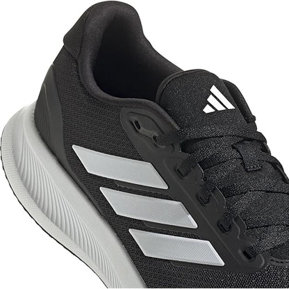Men's Wide Fit Adidas Runfalcon 5 Walking/Running Trainers - Black/White