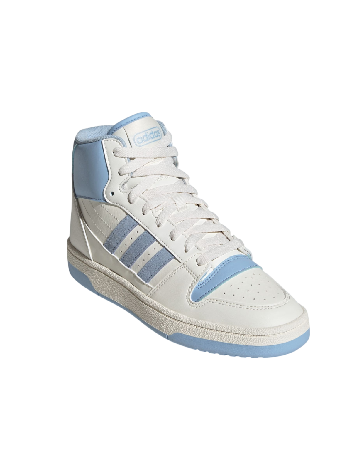 Adidas Women's White/Blue Break Start Mid Sneakers, IH7879