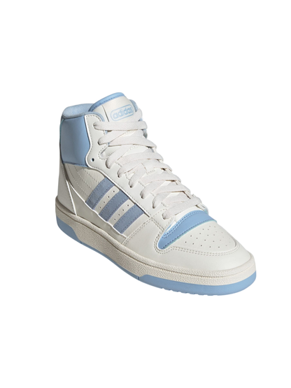 Adidas Women's White/Blue Break Start Mid Sneakers, IH7879