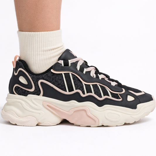 Adidas Women's Black/Wonder Quartz Ozthemis Sneakers, ID1439 (No Box)