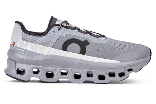 On Cloudmonster - Alloy/Silver