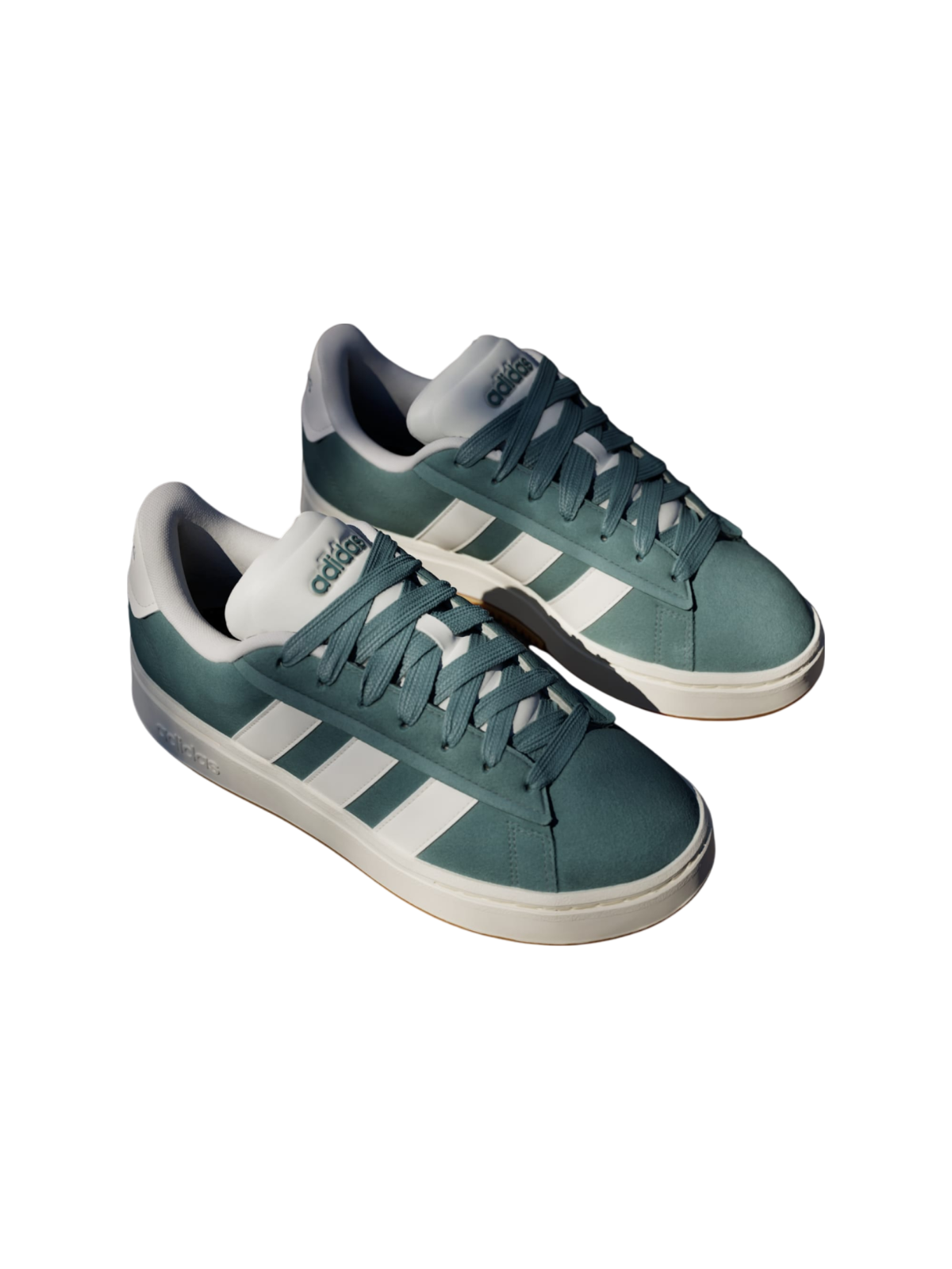 Adidas Men's Teal Grand Court Alpha Sneakers, JQ3007