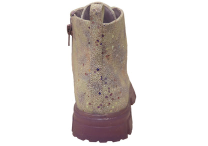 Grosby Kids Koko Lights Comfortable Girls Ankle Boots