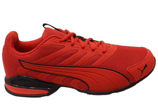 Puma Electro Mens Comfortable Lace Up Shoes Red Black