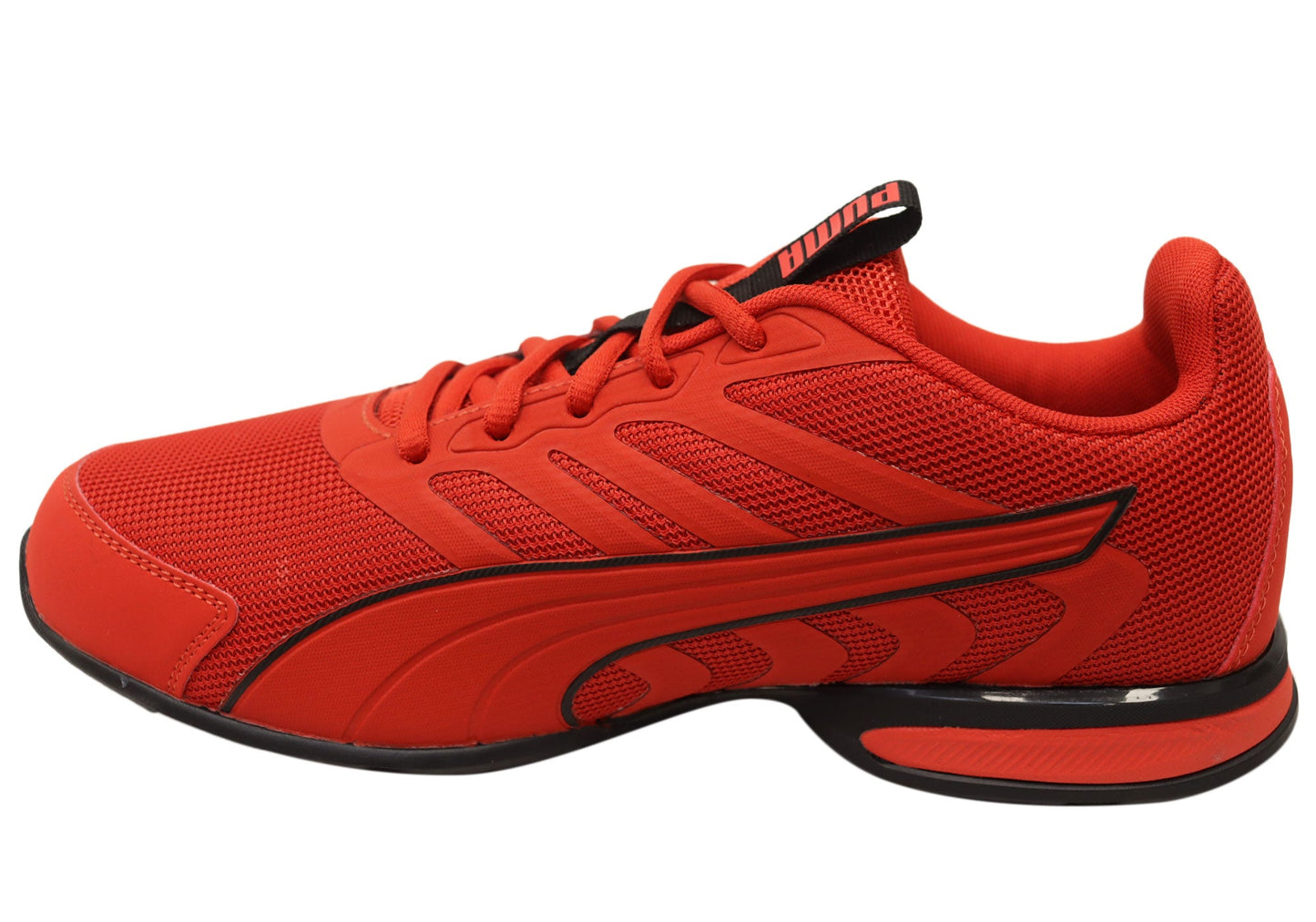 Puma Electro Mens Comfortable Lace Up Shoes Red Black