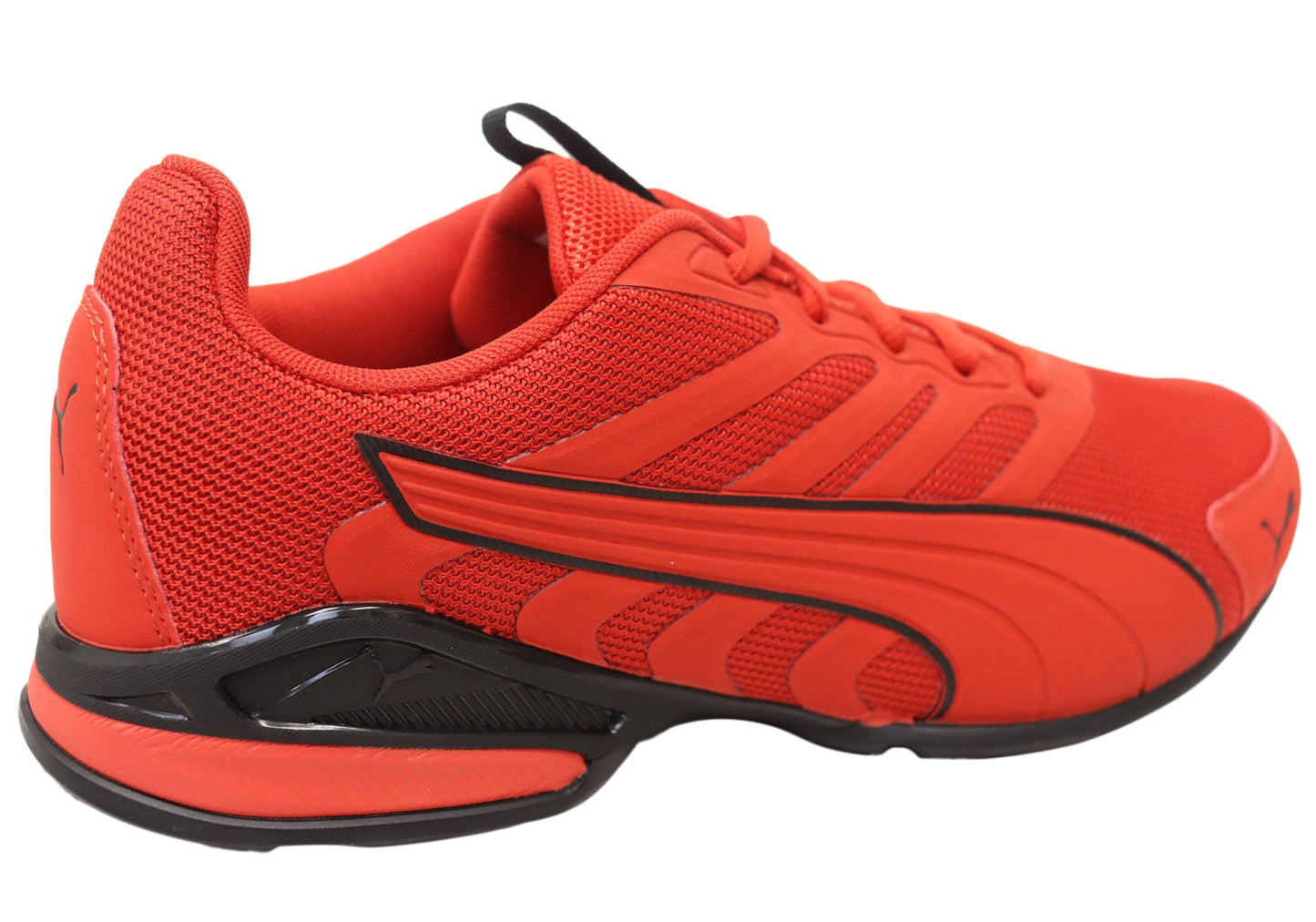 Puma Electro Mens Comfortable Lace Up Shoes Red Black