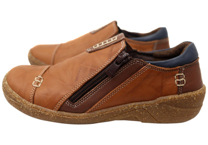 Cabello Comfort Womens 7311-307 Leather Shoes Made In Turkey