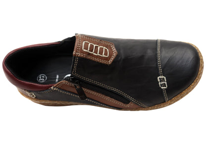 Cabello Comfort Womens 7311-307 Leather Shoes Made In Turkey