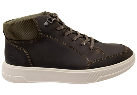 ECCO Mens Move M Ankle Boot Comfortable Leather Casual Lace Up Boots