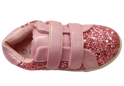 Grosby Angel Infant Toddler Junior Kids Girls Adjustable Strap Shoes