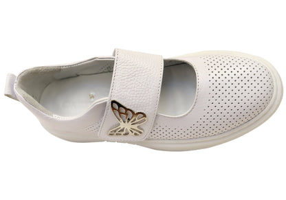 Orizonte Butterfly Womens European Comfortable Leather Mary Jane Shoes