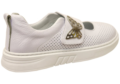 Orizonte Butterfly Womens European Comfortable Leather Mary Jane Shoes