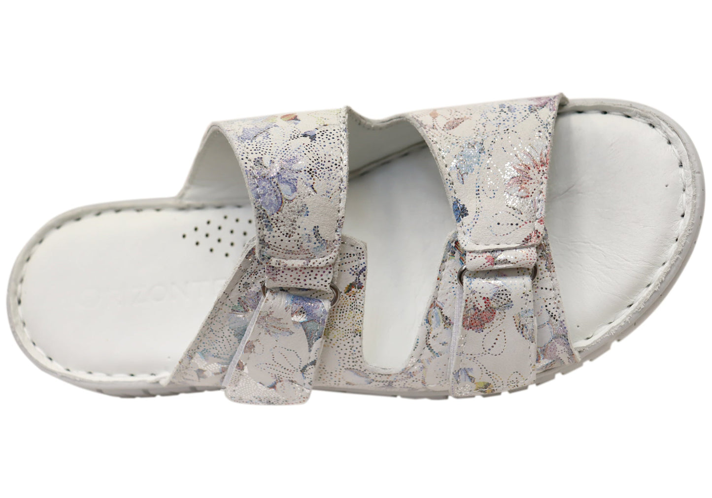 Orizonte Nerine Womens Comfortable European Leather Slides Sandals