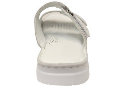 Orizonte Nerine Womens Comfortable European Leather Slides Sandals