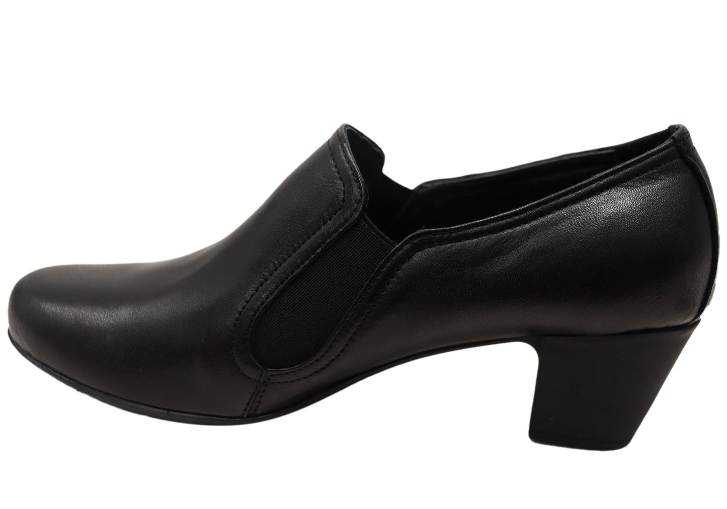 Cabello Comfort Evana Womens Leather European Mid Heel Shoes