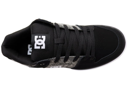 DC Shoes Mens Pure Comfortable Leather Shoes Black Monogram