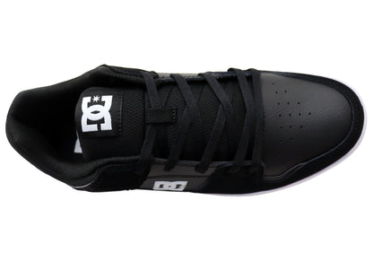 DC Shoes Mens Cure Comfortable Leather Lace Up Shoes Black