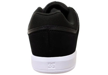 DC Shoes Mens Cure Comfortable Leather Lace Up Shoes Black