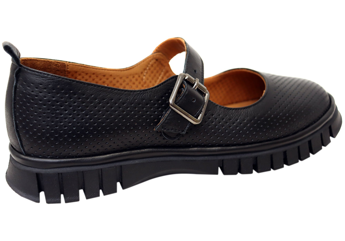 Orizonte Buzz Womens European Leather Comfortable Mary Jane Shoes