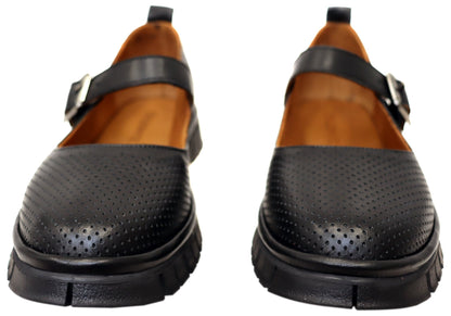 Orizonte Buzz Womens European Leather Comfortable Mary Jane Shoes