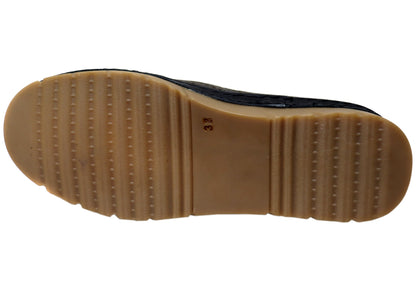 Orizonte Keeper Womens European Leather Comfortable Slip On Shoes