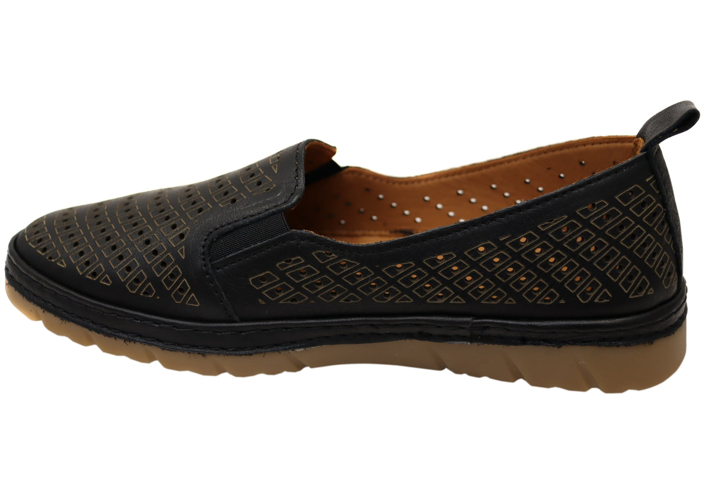 Orizonte Keeper Womens European Leather Comfortable Slip On Shoes