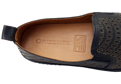 Orizonte Keeper Womens European Leather Comfortable Slip On Shoes