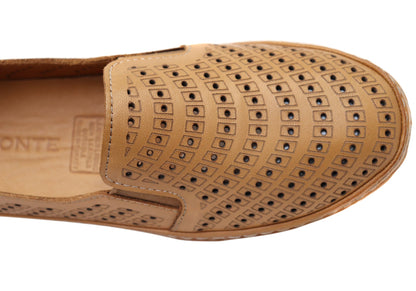 Orizonte Keeper Womens European Leather Comfortable Slip On Shoes
