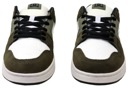 DC Shoes Mens Manteca 4 Comfortable Leather Shoes Khaki Dark Olive