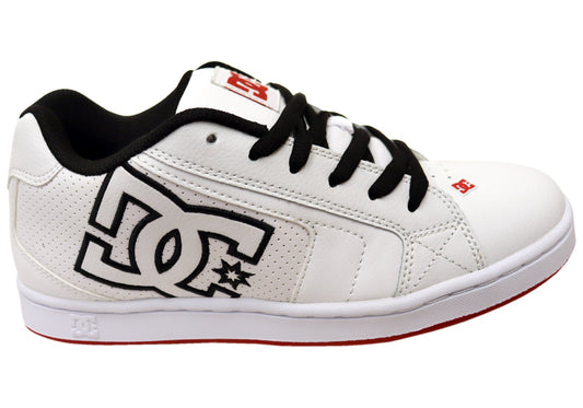 DC Shoes Mens Comfortable Leather Net Shoes White Black Athletic Red