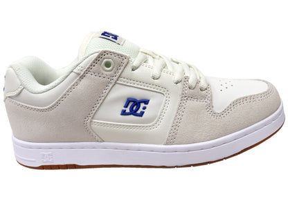 DC Shoes Mens Manteca 4 S Leather Shoes Off White Blue Red