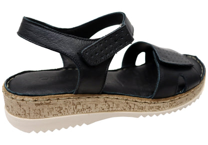 Orizonte Eito Womens Comfortable European Leather Adjustable Sandals