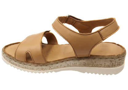 Orizonte Eito Womens Comfortable European Leather Adjustable Sandals